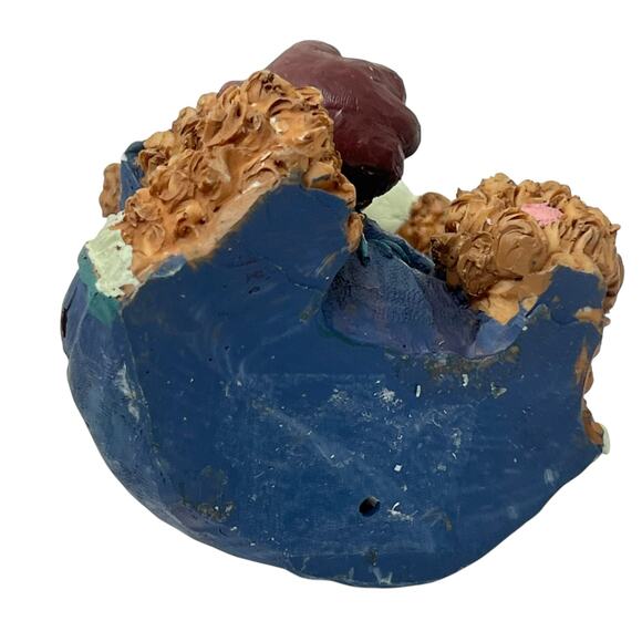 Little League Bear with Baseball and Ball Cap Resin Figurine - Picture 7 of 8